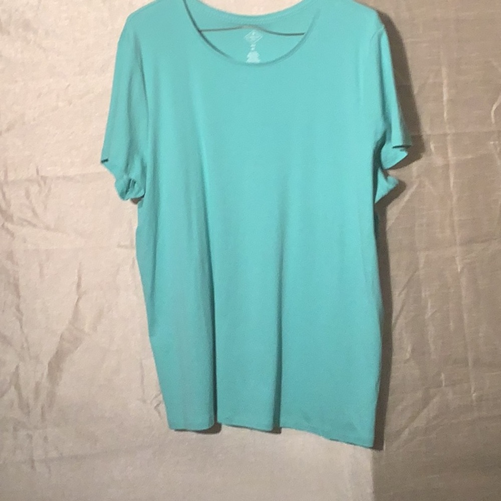 St. John's Bay Green Relaxed Short Sleeve T-Shirt